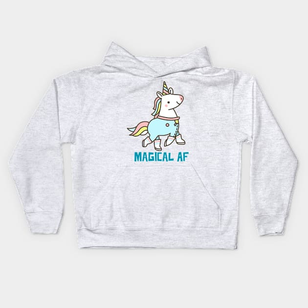 Magical AF Kids Hoodie by ArtbyLaVonne